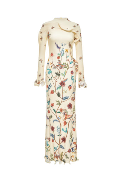 Starfall Bloom Fishtail Dress in Cannoli Cream